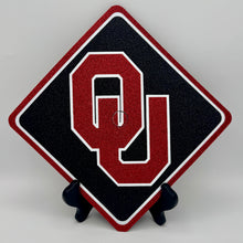 Load image into Gallery viewer, Bold Boards Custom Graduation Cap Topper: Oklahoma University - Sooners - Glitter - Bling