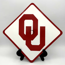 Load image into Gallery viewer, Bold Boards Graduation Cap Topper - University of Oklahoma - Printed Finish - OU - Sooners