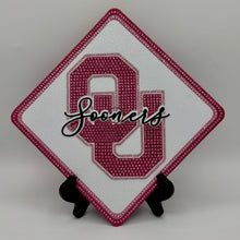 Load image into Gallery viewer, CUSTOM Design Glitter/Rhinestone Decorated Grad Cap Mortarboard Topper