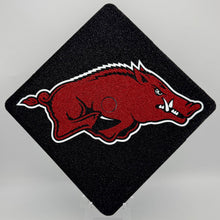 Load image into Gallery viewer, Bold Boards Glitter Graduation Cap Topper: University of Arkansas