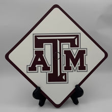 Load image into Gallery viewer, Bold Boards Graduation Cap Topper Texas A&M - Printed Finish - Aggies - White