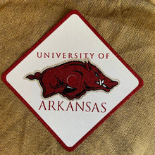 Load image into Gallery viewer, Glitter Grad Cap Topper: University of Arkansas - Razorbacks