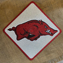 Load image into Gallery viewer, Glitter Grad Cap Topper: University of Arkansas - Razorbacks
