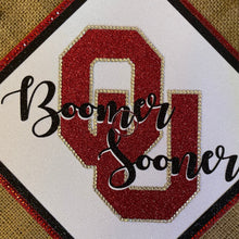 Load image into Gallery viewer, Glitter Grad Cap Topper: University of Oklahoma