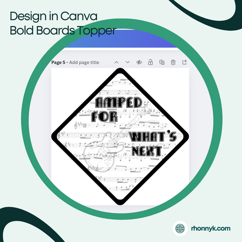 DESIGN YOUR OWN in Canva Printed Finish Bold Boards Topper