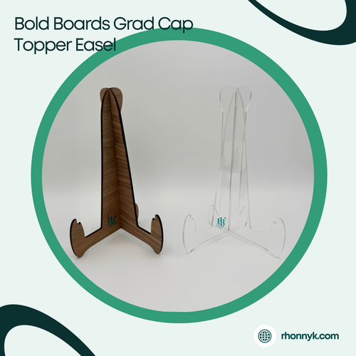 Bold Boards Display Easel – Clear Acrylic or Wood Finish
