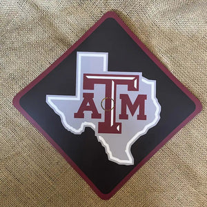 Grad Cap Topper Texas A&M - Matte Finish - Aggies