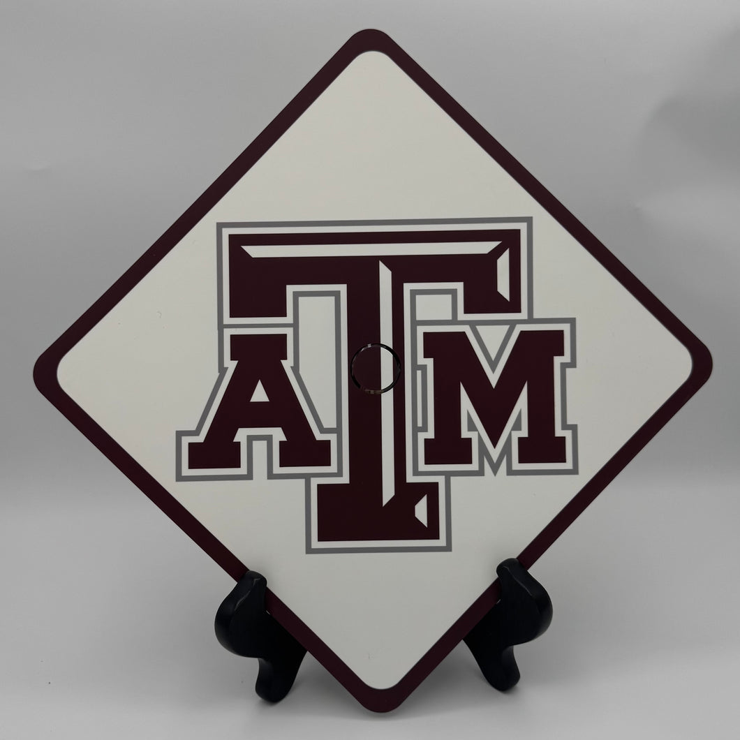 Grad Cap Topper Texas A&M - Matte Finish - Aggies