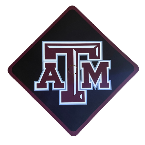 Bold Boards Graduation Cap Topper - Texas A&M - Printed Finish - Aggies