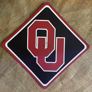 Grad Cap Topper Design Decorated Oklahoma University - Matte Finish - OU - Sooners