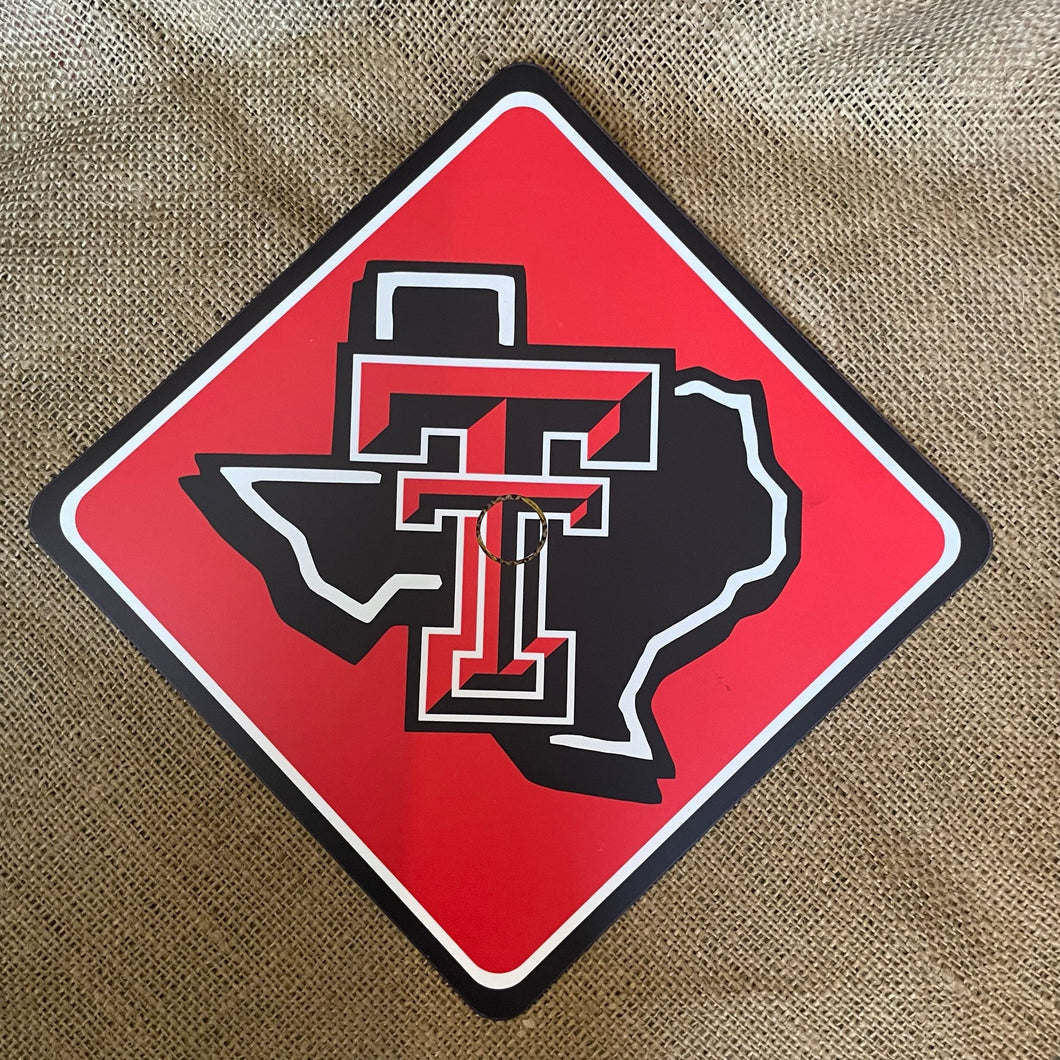 Grad Cap Topper Custom Design Decorated  Texas Tech - Matte Finish - Red Raiders