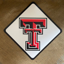 Load image into Gallery viewer, Grad Cap Topper Design Decorated  Texas Tech - Matte Finish - Red Raiders