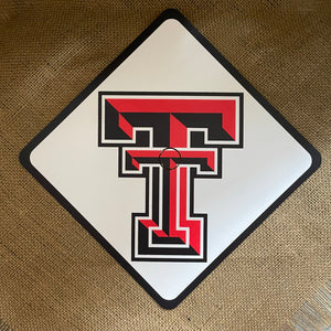 Grad Cap Topper Custom Design Decorated  Texas Tech - Matte Finish - Red Raiders